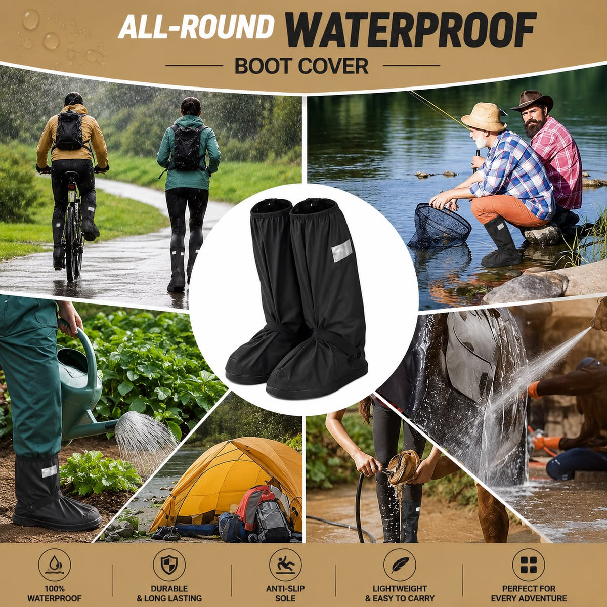 Suitable for wide feet - ❤️All-Round Long Waterproof Boot Cover