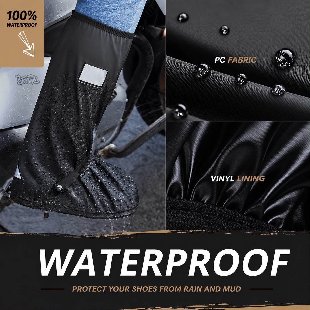 Suitable for wide feet - ❤️All-Round Long Waterproof Boot Cover